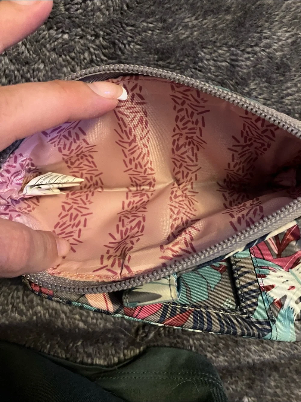 lug Quilted Floral Zip Wallet - RFID model